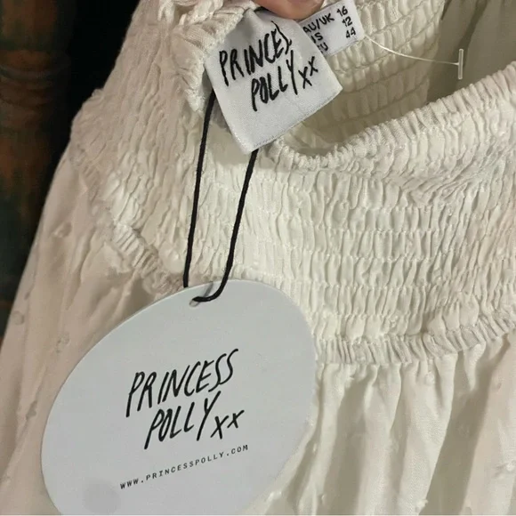 NWT Princess Polly Averie Halter Romper White - 12 - Picture 6 of 8